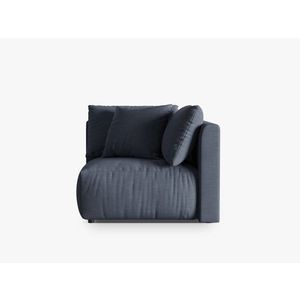 Modul pentru canapea, 1 loc, Chris-259, Micadoni Home, 100x100x80 cm, tesatura structurata chenille, albastru muted imagine