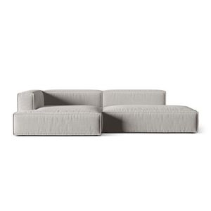 Coltar modular stanga 4 locuri, Nuria-215, Micadoni Home, 312x147x72 cm, tesatura structurata chenille, gri deschis imagine