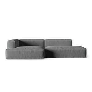 Coltar modular stanga 4 locuri, Nuria-215, Micadoni Home, 312x147x72 cm, tesatura structurata chenille, gri imagine