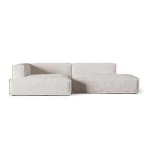 Coltar modular stanga 4 locuri, Nuria-260, Micadoni Home, 312x147x72 cm, tesatura boucle, gri bej melange imagine