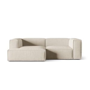 Coltar modular stanga 3 locuri, Nuria-88, Micadoni Home, 252x147x72 cm, catifea, bej imagine