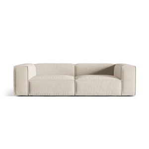 Canapea 4 locuri, Nuria-88, Micadoni Home, 250x110x72 cm, catifea, bej imagine