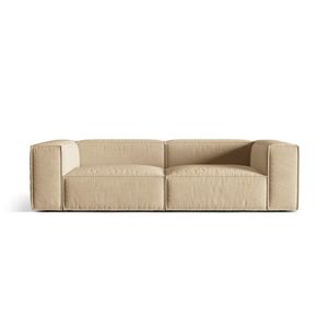 Canapea 4 locuri, Nuria-88, Micadoni Home, 250x110x72 cm, catifea, bej nude imagine
