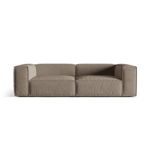 Canapea 4 locuri, Nuria-88, Micadoni Home, 250x110x72 cm, catifea, gri beton imagine