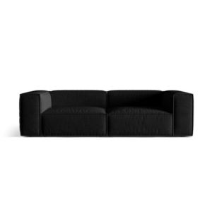 Canapea 4 locuri, Nuria-88, Micadoni Home, 250x110x72 cm, catifea, negru imagine
