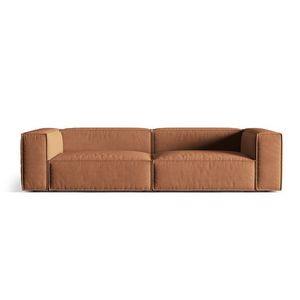 Canapea 5 locuri, Nuria-88, Micadoni Home, 290x110x72 cm, catifea, miere imagine