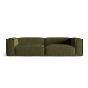 Canapea 5 locuri, Nuria-88, Micadoni Home, 290x110x72 cm, catifea, verde moss melange imagine