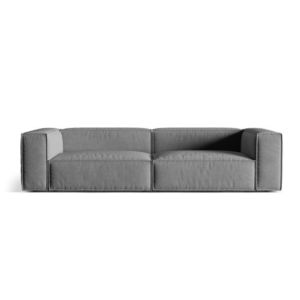 Canapea 5 locuri, Nuria-88, Micadoni Home, 290x110x72 cm, catifea, gri imagine