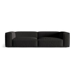 Canapea 5 locuri, Nuria-215, Micadoni Home, 290x110x72 cm, tesatura structurata chenille, negru imagine