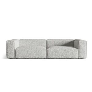 Canapea 5 locuri, Nuria-260, Micadoni Home, 290x110x72 cm, tesatura boucle, argintiu imagine