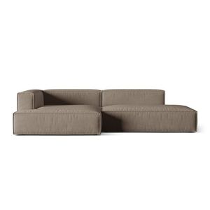 Coltar modular stanga 4 locuri, Nuria-88, Micadoni Home, 312x147x72 cm, catifea, gri beton imagine