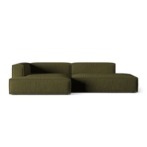Coltar modular stanga 4 locuri, Nuria-88, Micadoni Home, 312x147x72 cm, catifea, verde moss melange imagine