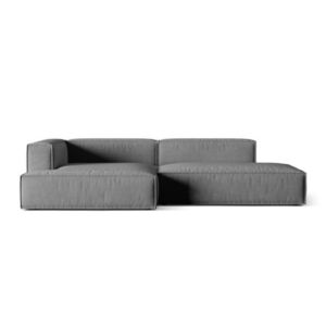 Coltar modular stanga 4 locuri, Nuria-88, Micadoni Home, 312x147x72 cm, catifea, gri imagine