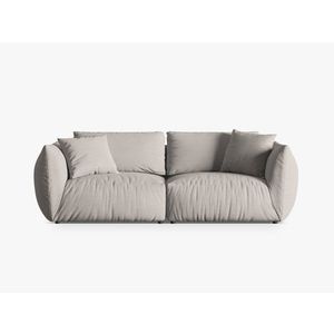 Canapea modulara 4 locuri, Chris-259, Micadoni Home, 260x100x80 cm, tesatura structurata chenille, natural imagine