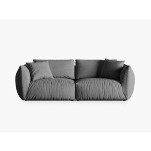 Canapea modulara 4 locuri, Chris-259, Micadoni Home, 260x100x80 cm, tesatura structurata chenille, verde deschis imagine