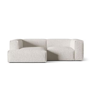 Coltar modular stanga 3 locuri, Nuria-260, Micadoni Home, 252x147x72 cm, tesatura boucle, gri bej melange imagine