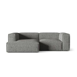 Coltar modular stanga 3 locuri, Nuria-260, Micadoni Home, 252x147x72 cm, tesatura boucle, grafit imagine