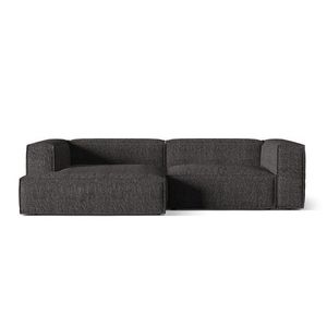 Coltar modular stanga 4 locuri, Nuria-260, Micadoni Home, 292x147x72 cm, tesatura boucle, antracit imagine