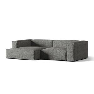 Coltar modular stanga 4 locuri, Nuria-260, Micadoni Home, 292x147x72 cm, tesatura boucle, grafit imagine