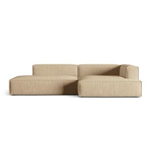 Coltar modular dreapta 4 locuri, Nuria-88, Micadoni Home, 312x147x72 cm, catifea, bej nude imagine
