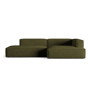 Coltar modular dreapta 4 locuri, Nuria-88, Micadoni Home, 312x147x72 cm, catifea, verde moss melange imagine