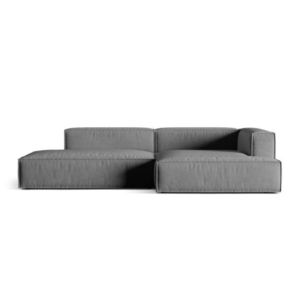 Coltar modular dreapta 4 locuri, Nuria-88, Micadoni Home, 312x147x72 cm, catifea, gri imagine