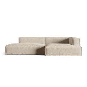 Coltar modular dreapta 4 locuri, Nuria-215, Micadoni Home, 312x147x72 cm, tesatura structurata chenille, bej imagine
