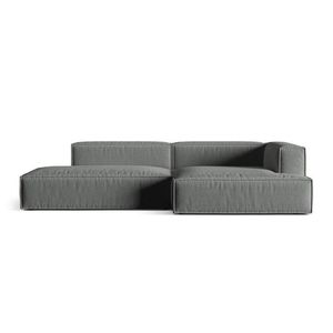 Coltar modular dreapta 4 locuri, Nuria-215, Micadoni Home, 312x147x72 cm, tesatura structurata chenille, gri imagine