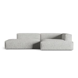Coltar modular dreapta 4 locuri, Nuria-260, Micadoni Home, 312x147x72 cm, tesatura boucle, argintiu imagine