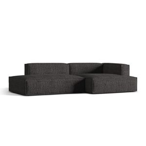 Coltar modular dreapta 4 locuri, Nuria-260, Micadoni Home, 312x147x72 cm, tesatura boucle, antracit imagine