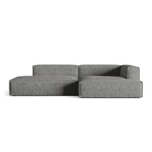 Coltar modular dreapta 4 locuri, Nuria-260, Micadoni Home, 312x147x72 cm, tesatura boucle, grafit imagine