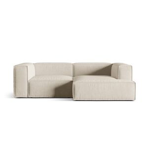 Coltar modular dreapta 3 locuri, Nuria-88, Micadoni Home, 252x147x72 cm, catifea, bej imagine