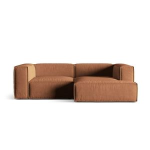 Coltar modular dreapta 3 locuri, Nuria-88, Micadoni Home, 252x147x72 cm, catifea, miere imagine