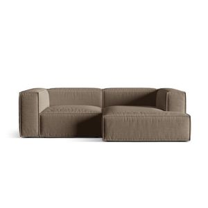 Coltar modular dreapta 3 locuri, Nuria-215, Micadoni Home, 252x147x72 cm, tesatura structurata chenille, cappuccino imagine