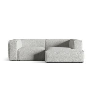 Coltar modular dreapta 3 locuri, Nuria-260, Micadoni Home, 252x147x72 cm, tesatura boucle, argintiu imagine