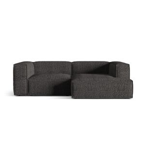 Coltar modular dreapta 3 locuri, Nuria-260, Micadoni Home, 252x147x72 cm, tesatura boucle, antracit imagine