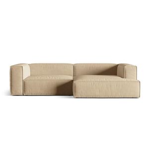 Coltar modular dreapta 4 locuri, Nuria-88, Micadoni Home, 292x147x72 cm, catifea, bej nude imagine