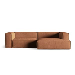 Coltar modular dreapta 4 locuri, Nuria-88, Micadoni Home, 292x147x72 cm, catifea, miere imagine