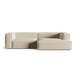 Coltar modular dreapta 4 locuri, Nuria-215, Micadoni Home, 292x147x72 cm, tesatura structurata chenille, bej imagine