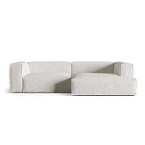 Coltar modular dreapta 4 locuri, Nuria-260, Micadoni Home, 292x147x72 cm, tesatura boucle, gri bej melange imagine