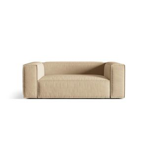 Canapea 2 locuri, Nuria-88, Micadoni Home, 170x110x72 cm, catifea, bej nude imagine