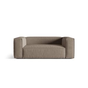 Canapea 2 locuri, Nuria-88, Micadoni Home, 170x110x72 cm, catifea, gri beton imagine