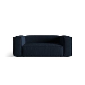 Canapea 2 locuri, Nuria-88, Micadoni Home, 170x110x72 cm, catifea, albastru inchis imagine