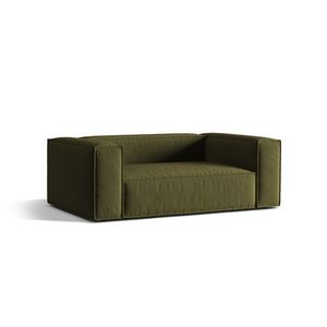 Canapea 2 locuri, Nuria-88, Micadoni Home, 170x110x72 cm, catifea, verde moss melange imagine