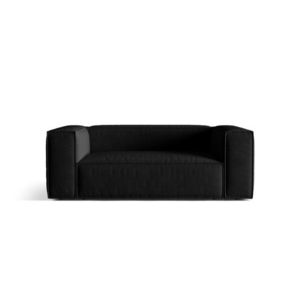 Canapea 2 locuri, Nuria-88, Micadoni Home, 170x110x72 cm, catifea, negru imagine