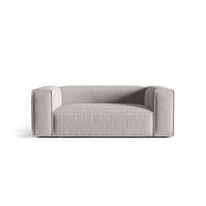 Canapea 2 locuri, Nuria-215, Micadoni Home, 170x110x72 cm, tesatura structurata chenille, gri deschis imagine