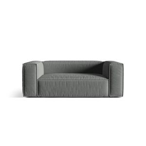 Canapea 2 locuri, Nuria-215, Micadoni Home, 170x110x72 cm, tesatura structurata chenille, gri imagine