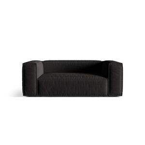 Canapea 2 locuri, Nuria-215, Micadoni Home, 170x110x72 cm, tesatura structurata chenille, negru imagine