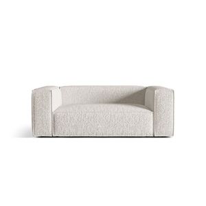 Canapea 2 locuri, Nuria-260, Micadoni Home, 170x110x72 cm, tesatura boucle, gri bej melange imagine