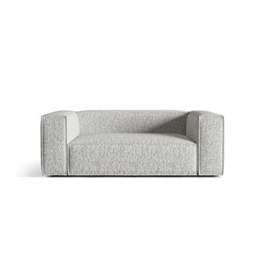 Canapea 2 locuri, Nuria-260, Micadoni Home, 170x110x72 cm, tesatura boucle, argintiu imagine